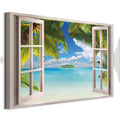 Window Sea View Landscape Canvas Print