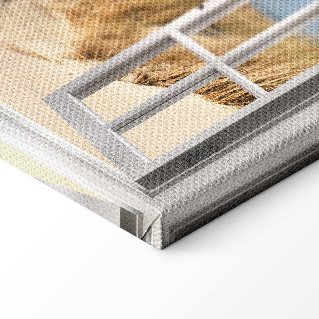 Beach Window View Landscape Canvas Print