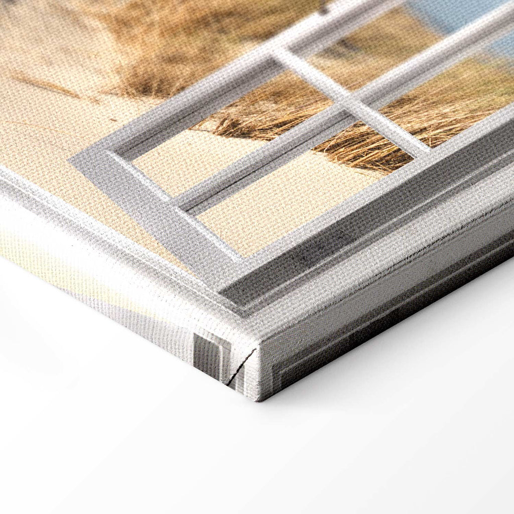 Beach Window View Landscape Canvas Print