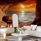 Sea Cave Exit Landscape Wall Mural