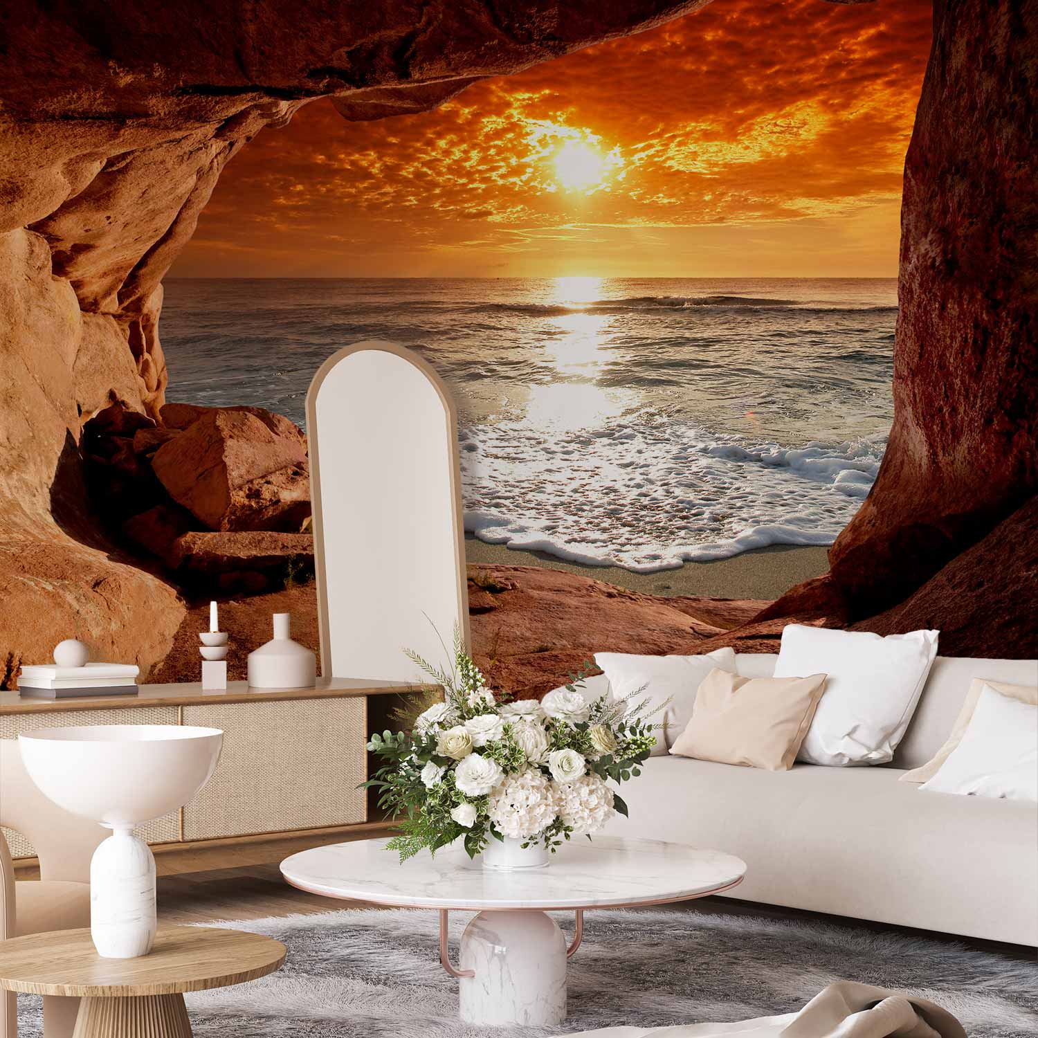 Sea Cave Exit Landscape Wall Mural