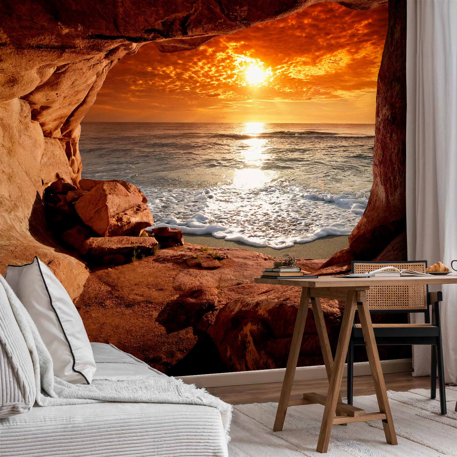 Sea Cave Exit Landscape Wall Mural
