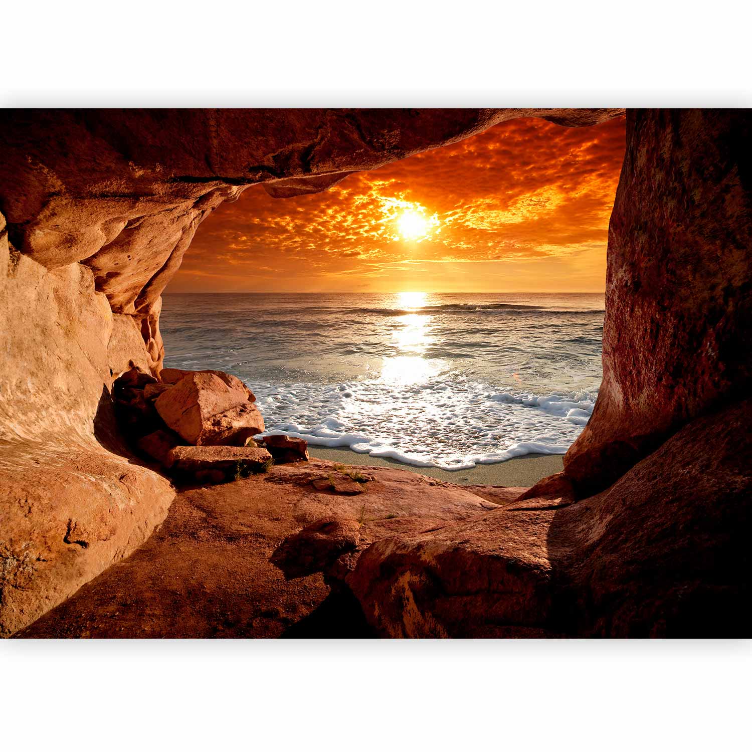 Sea Cave Exit Landscape Wall Mural