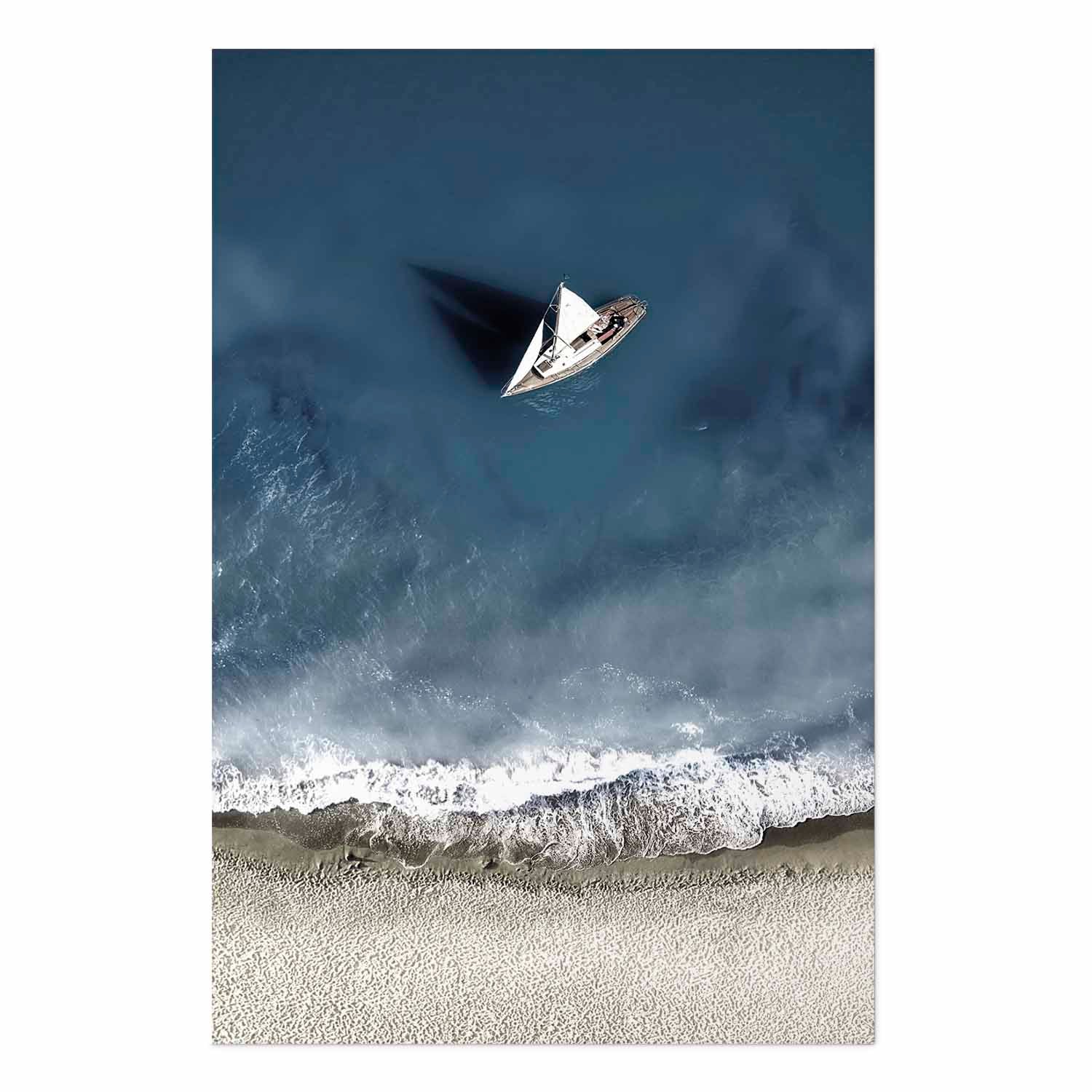 Yacht on the Sea Coastal Poster