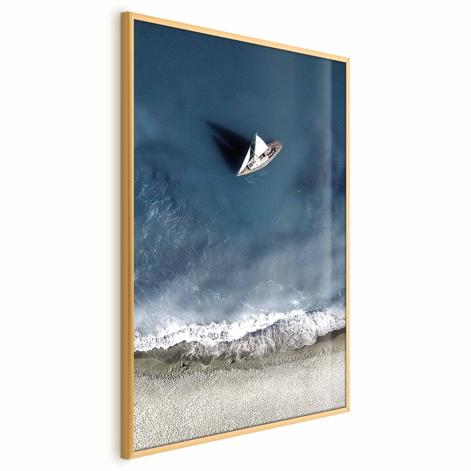 Yacht on the Sea Coastal Poster