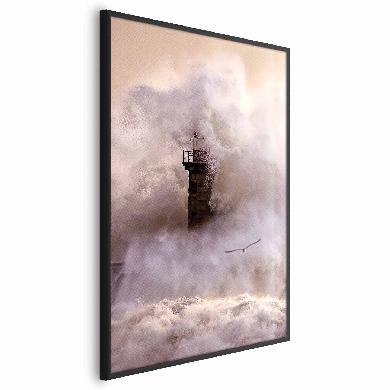 Storm Birds Over Water Landscape Poster