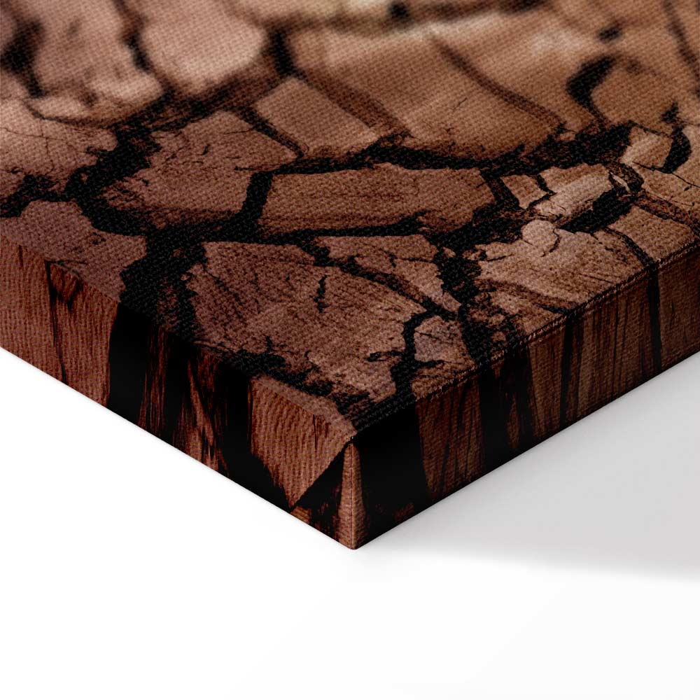 Desert Drought Landscape Vertical Canvas Print