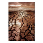 Desert Drought Landscape Vertical Canvas Print