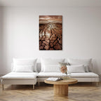Desert Drought Landscape Vertical Canvas Print