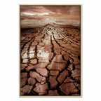 Desert Drought Landscape Vertical Canvas Print