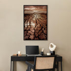 Desert Drought Landscape Vertical Canvas Print