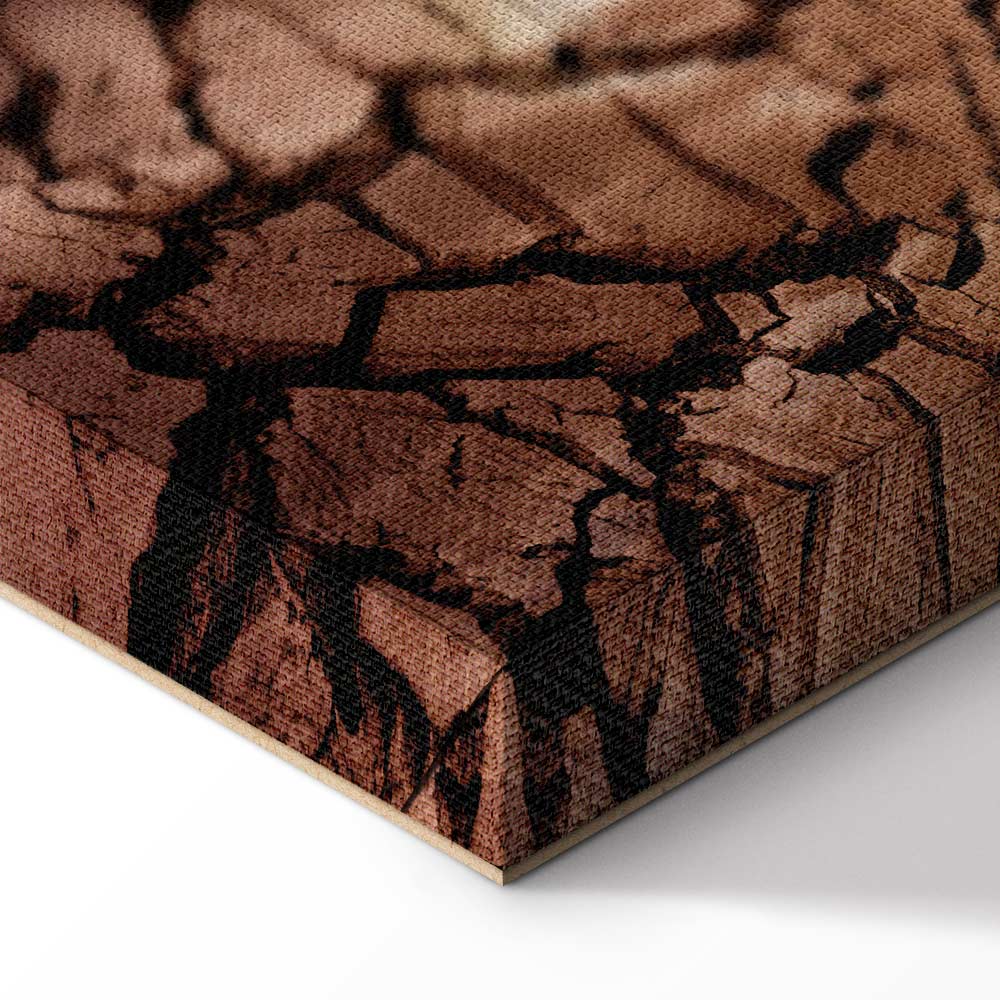 Desert Drought Landscape Vertical Canvas Print