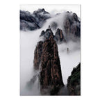 Misty High Mountain Landscape Canvas Print