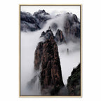 Misty High Mountain Landscape Canvas Print