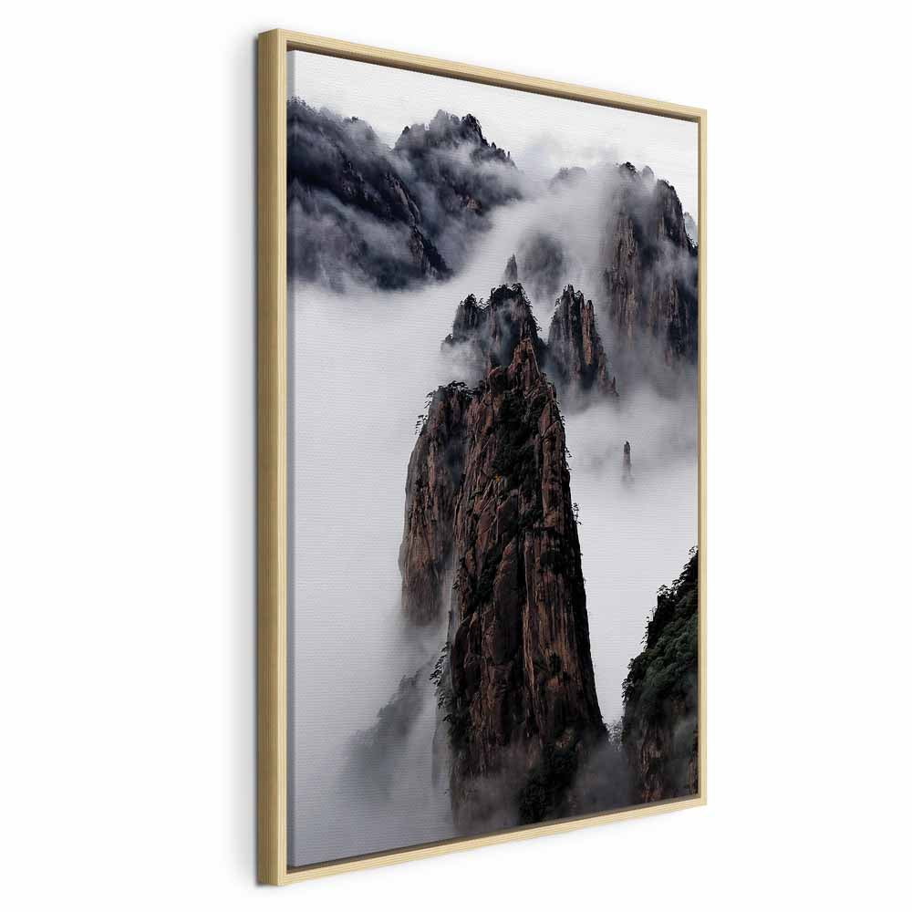 Misty High Mountain Landscape Canvas Print