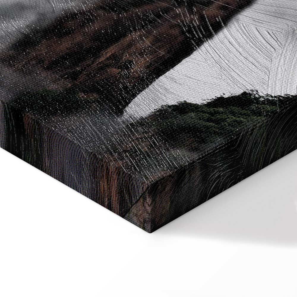 Misty High Mountain Landscape Canvas Print