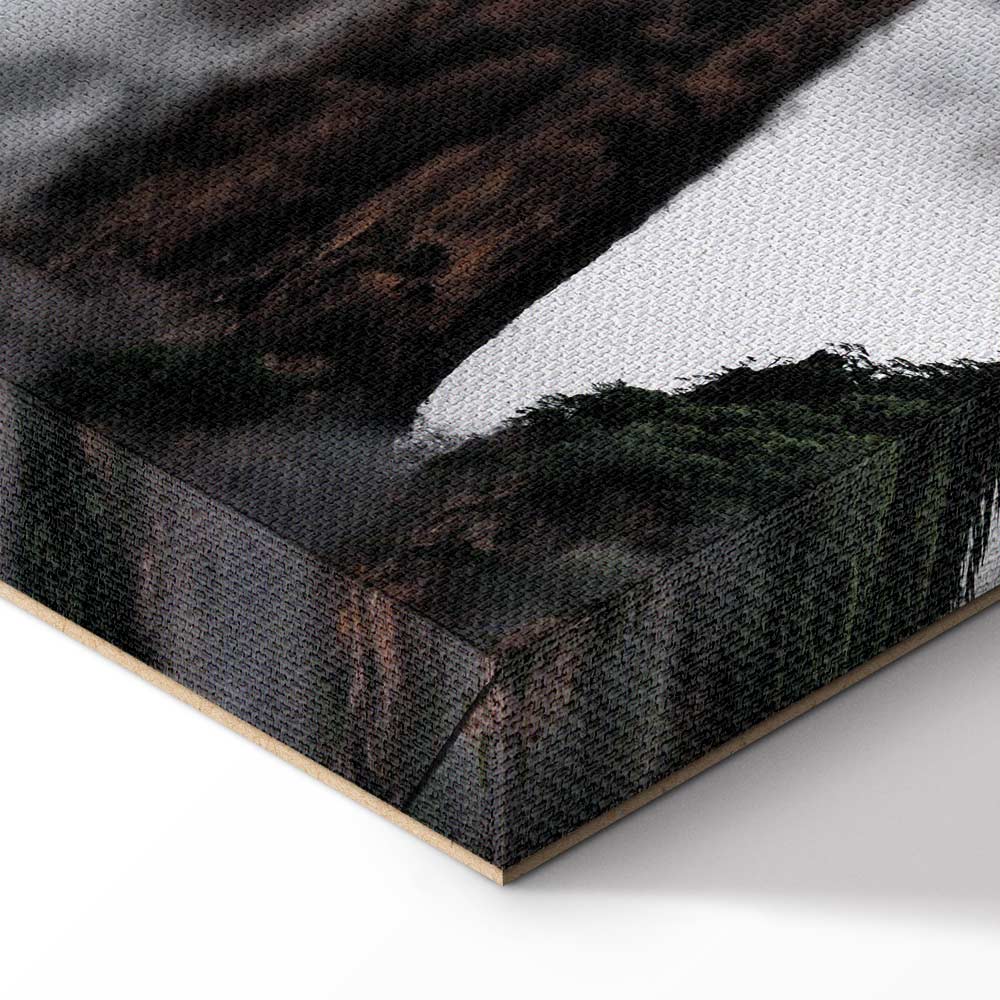 Misty High Mountain Landscape Canvas Print