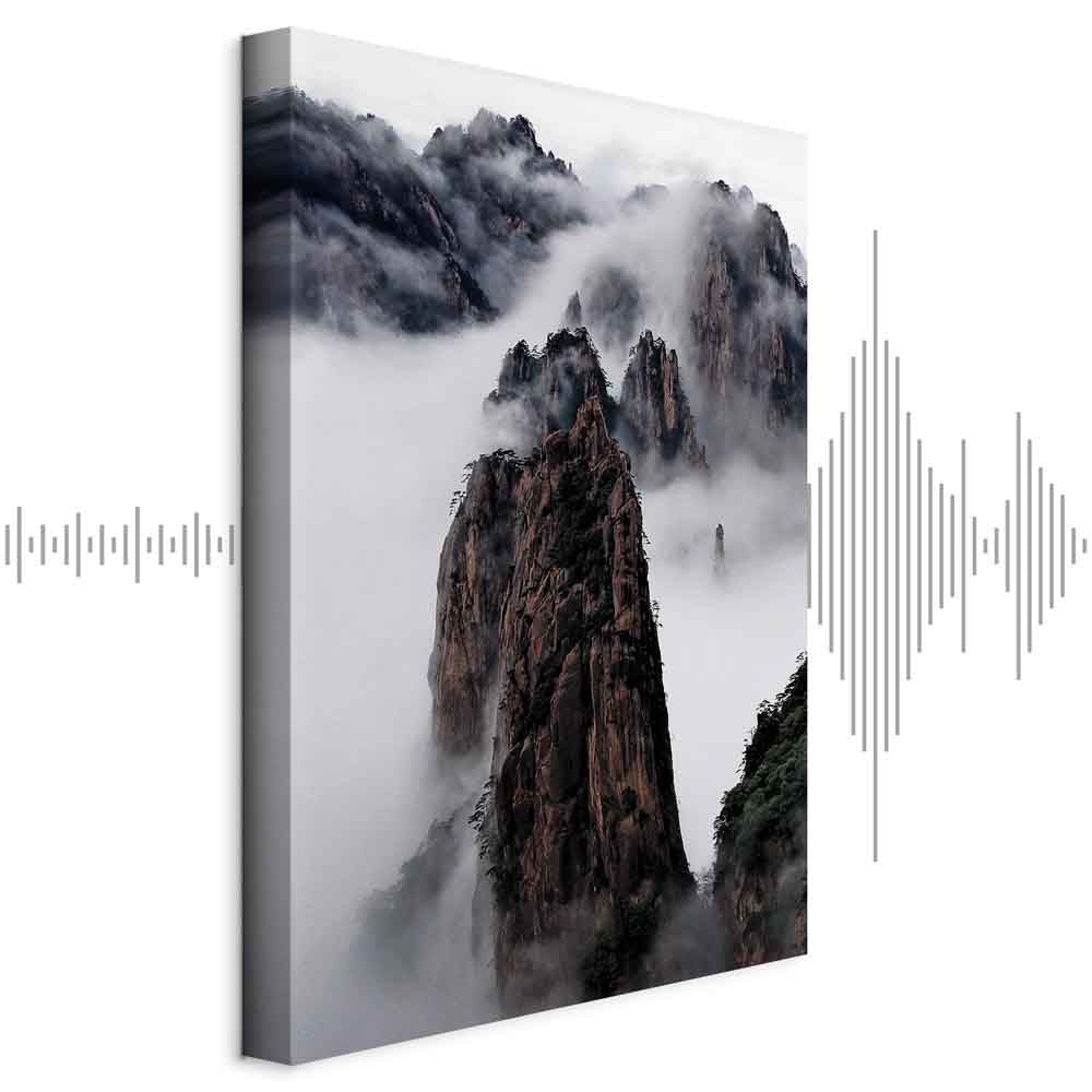 Misty High Mountain Landscape Canvas Print