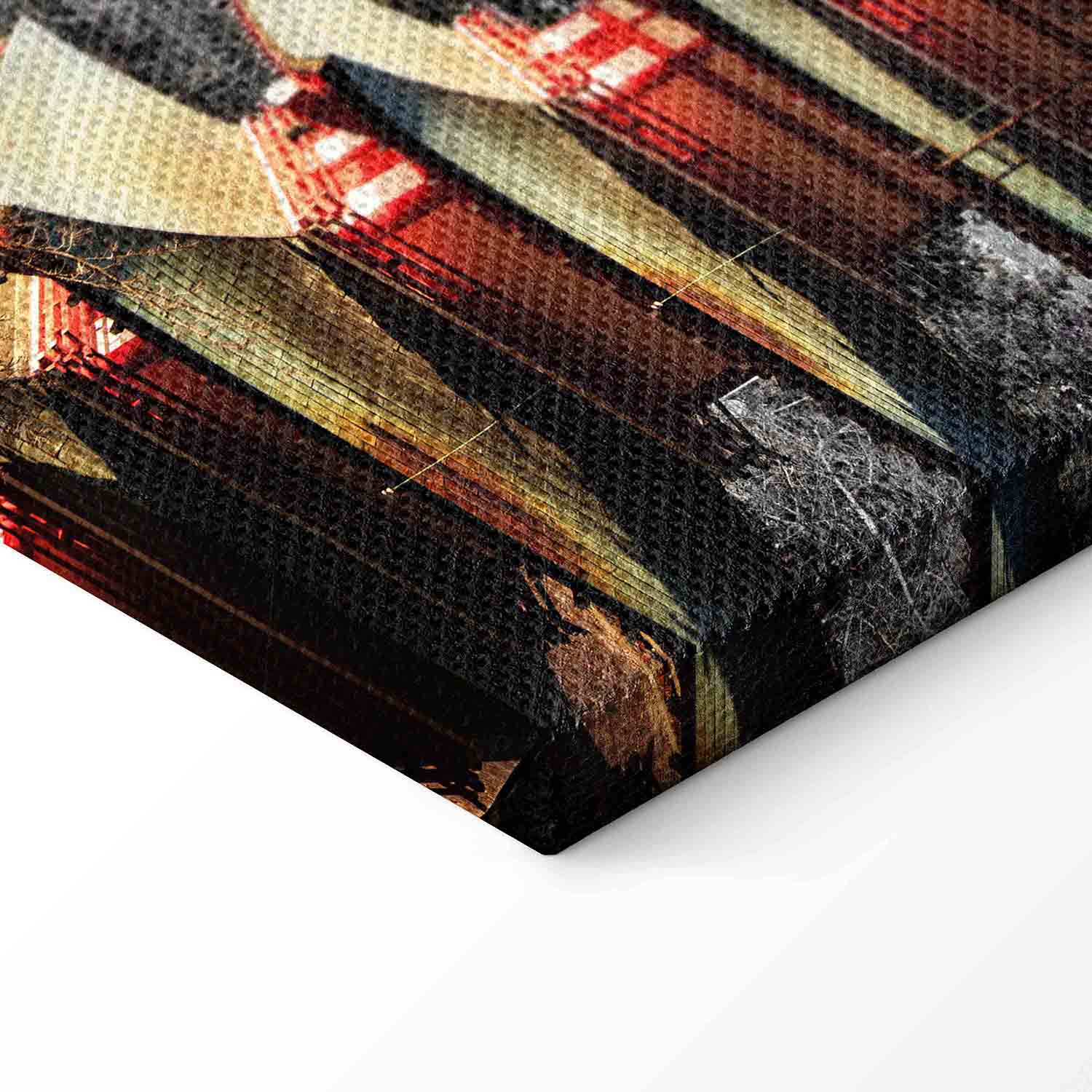 Japanese Mountain Panorama Landscape Canvas Print