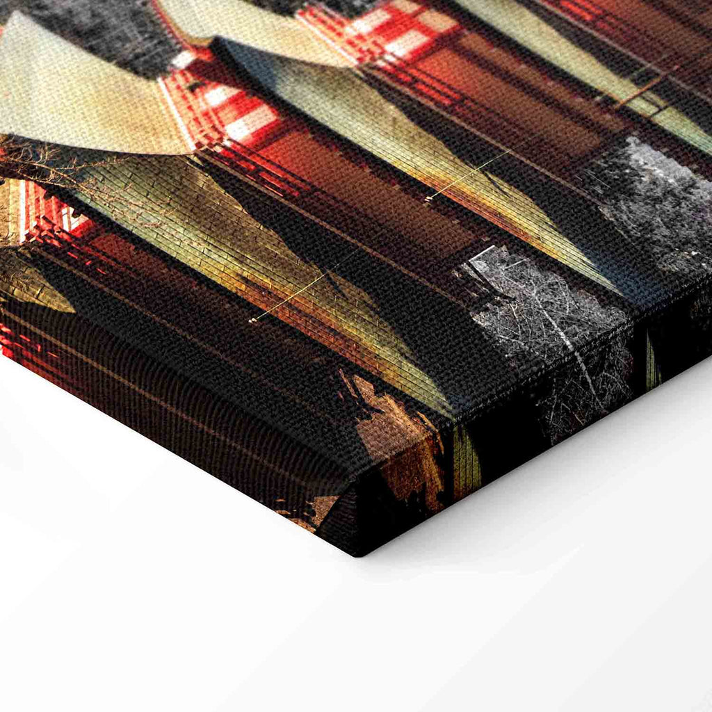 Japanese Mountain Panorama Landscape Canvas Print