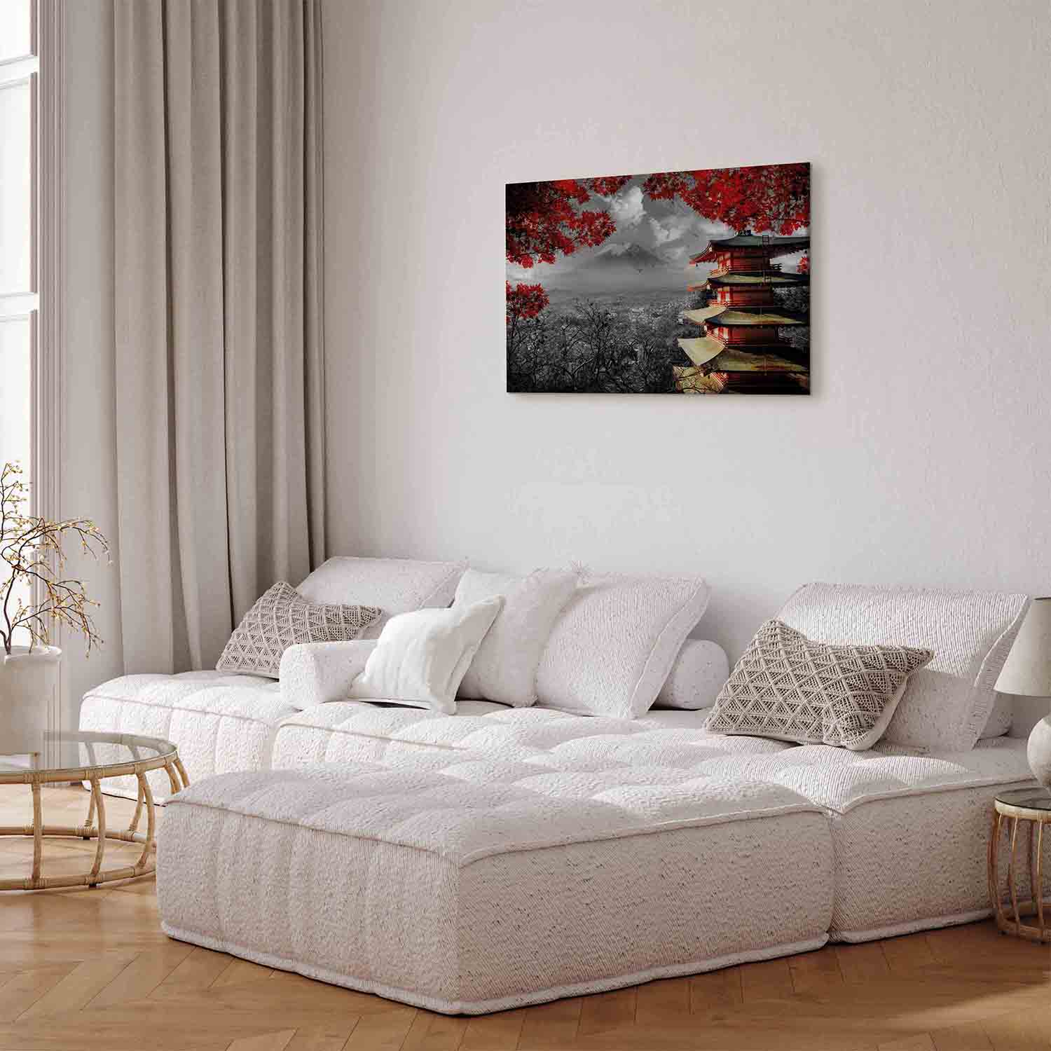 Japanese Mountain Panorama Landscape Canvas Print