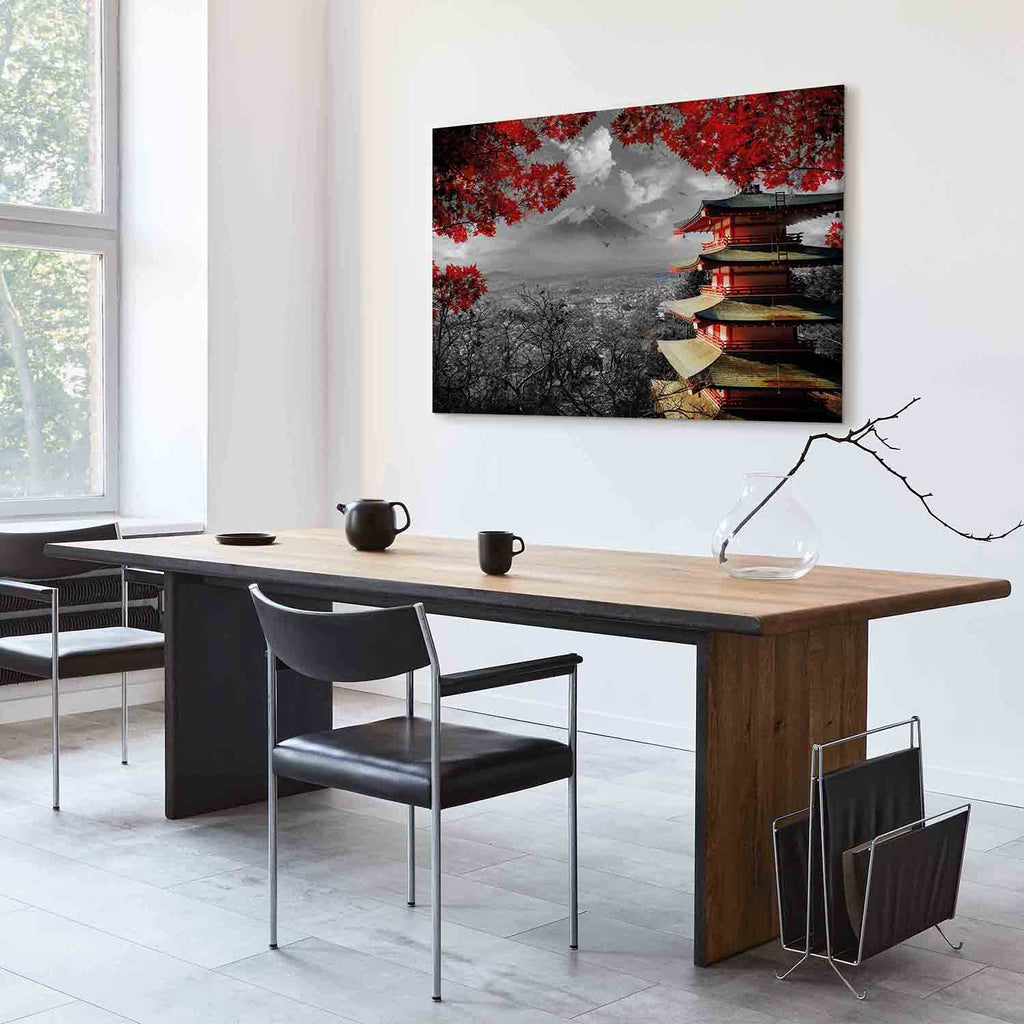 Japanese Mountain Panorama Landscape Canvas Print
