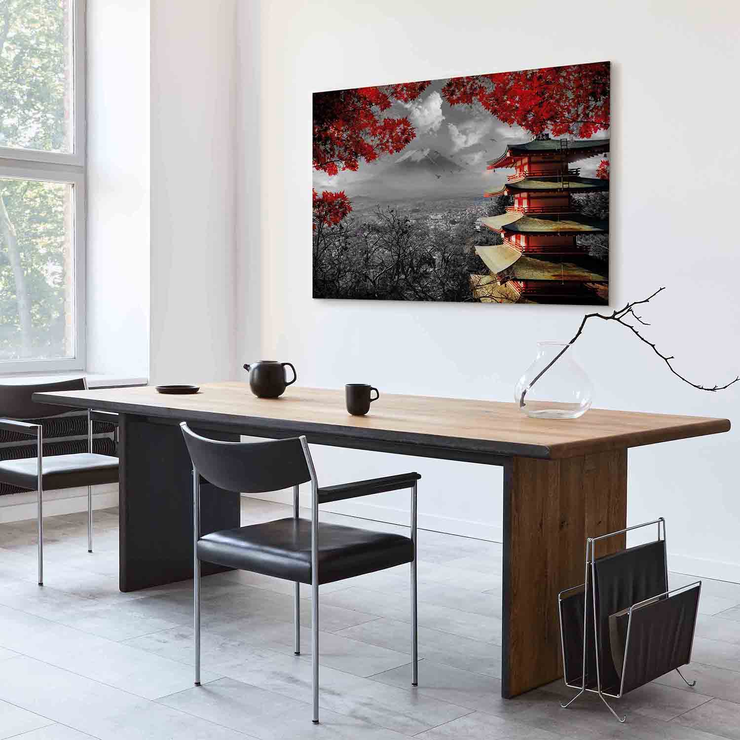 Japanese Mountain Panorama Landscape Canvas Print
