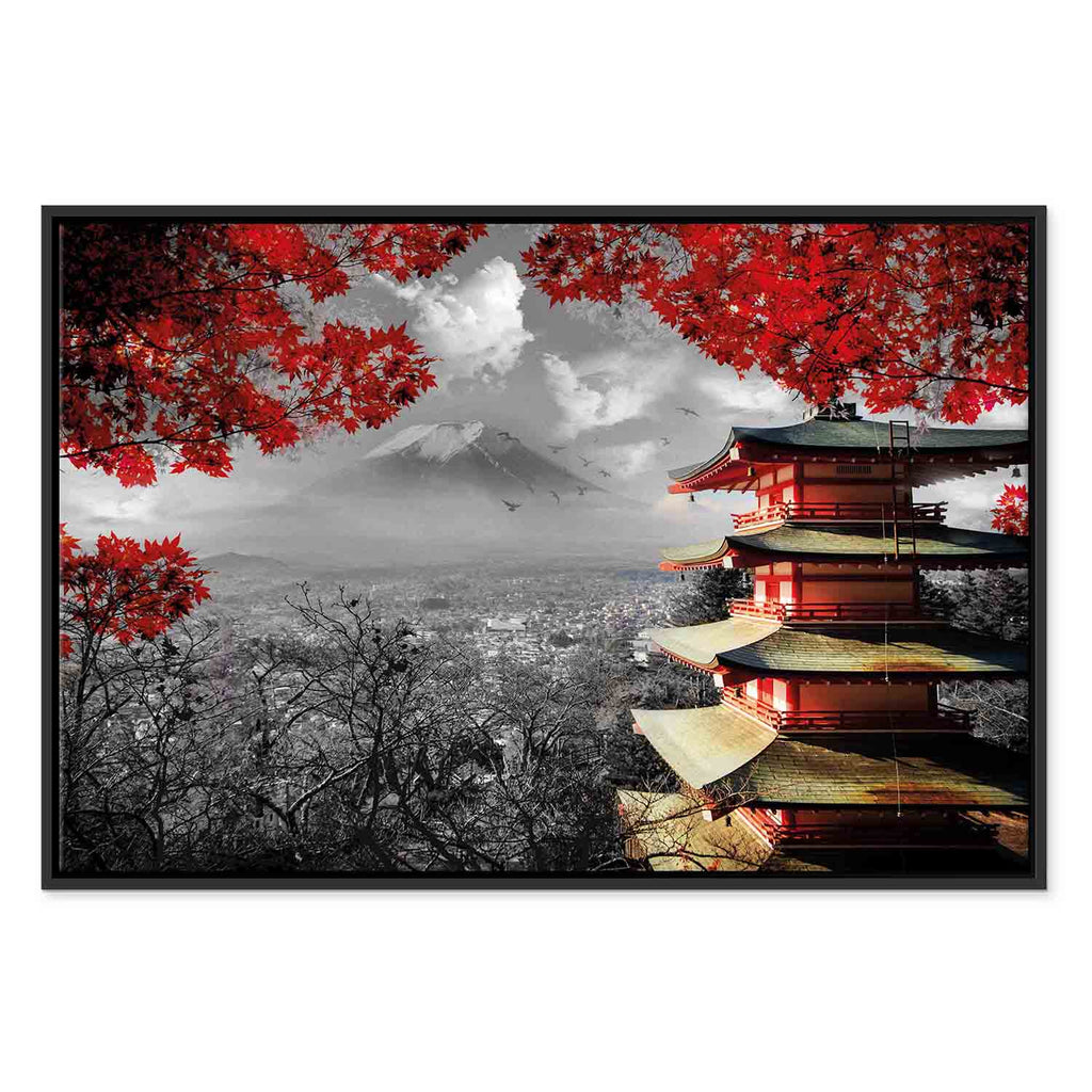 Japanese Mountain Panorama Landscape Canvas Print