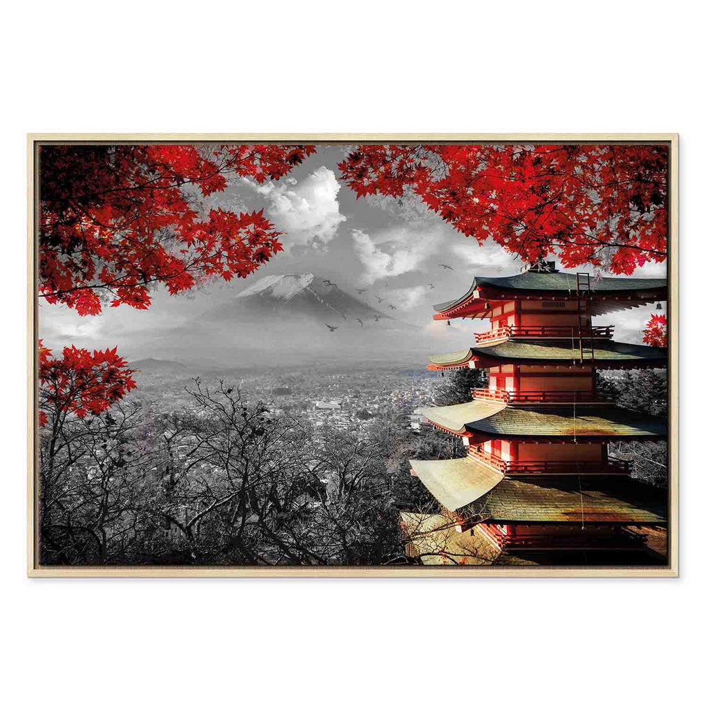 Japanese Mountain Panorama Landscape Canvas Print