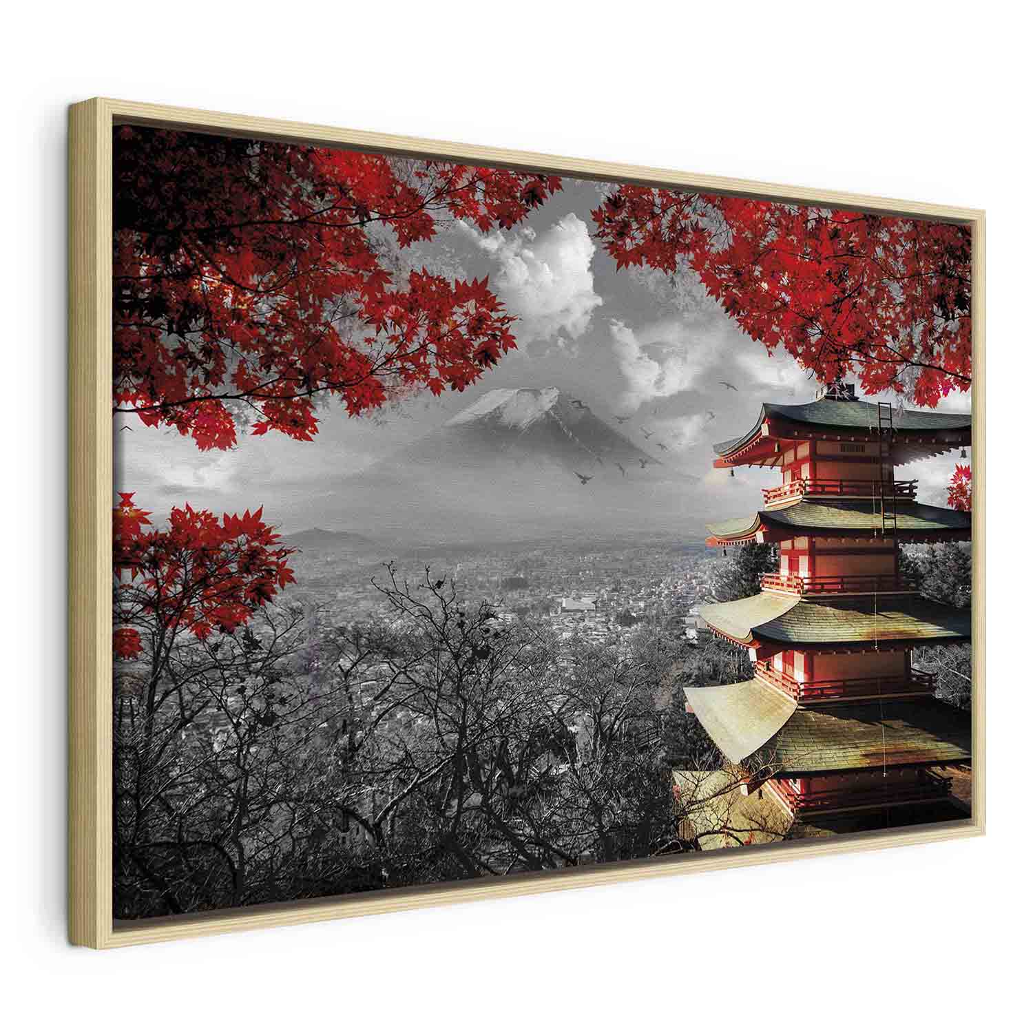 Japanese Mountain Panorama Landscape Canvas Print