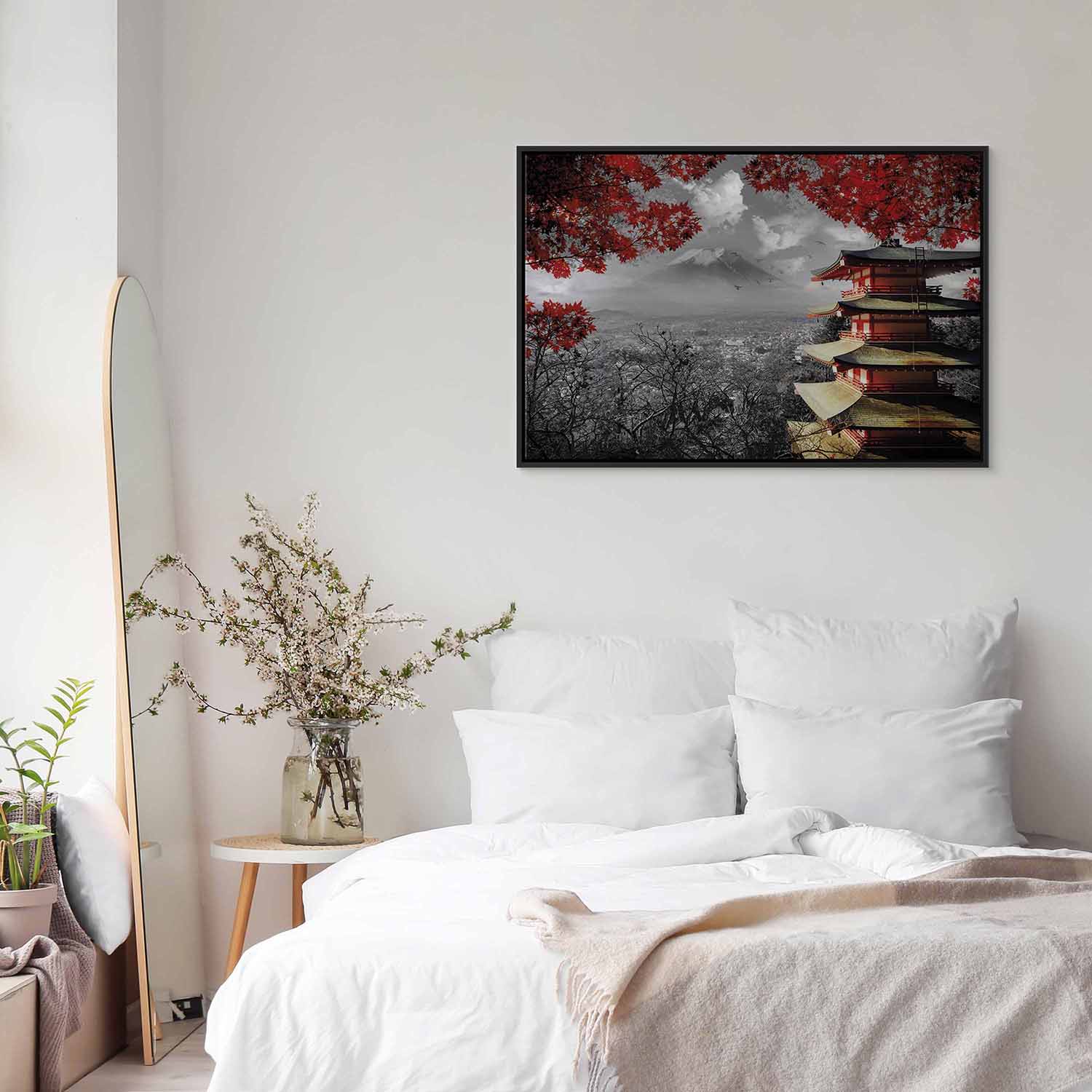 Japanese Mountain Panorama Landscape Canvas Print