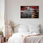 Japanese Mountain Panorama Landscape Canvas Print