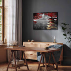 Japanese Mountain Panorama Landscape Canvas Print