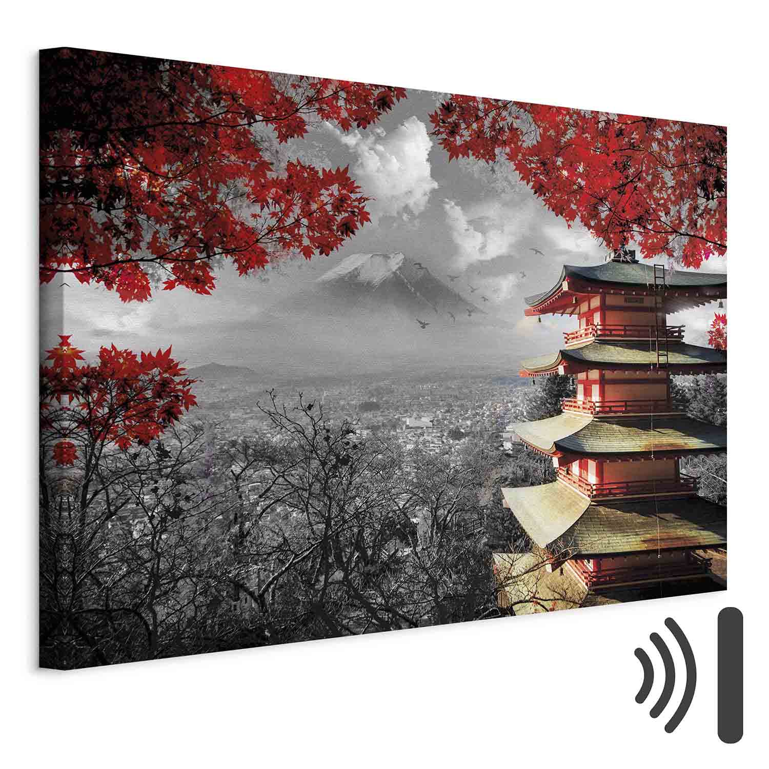 Japanese Mountain Panorama Landscape Canvas Print