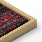 Red Forest Waterfall Landscape Canvas Print