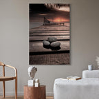 September Sunset Sea Landscape Canvas Print
