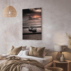 September Sunset Sea Landscape Canvas Print