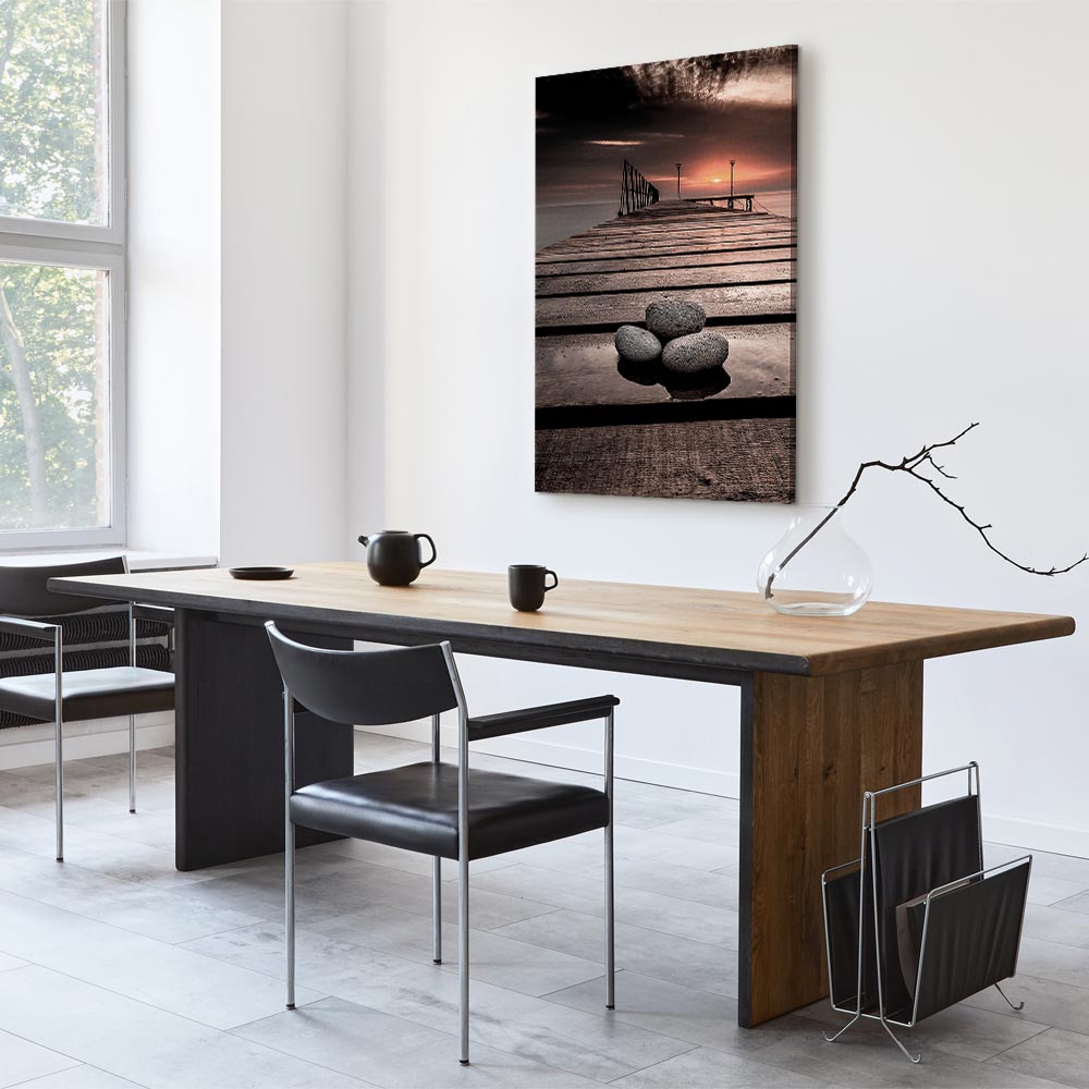 September Sunset Sea Landscape Canvas Print
