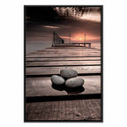 September Sunset Sea Landscape Canvas Print