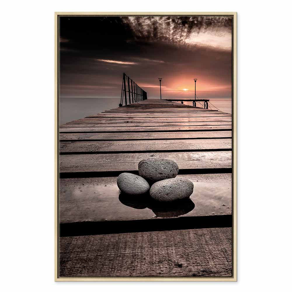 September Sunset Sea Landscape Canvas Print