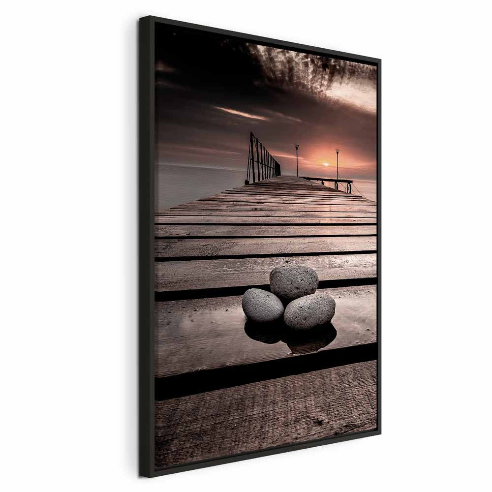 September Sunset Sea Landscape Canvas Print