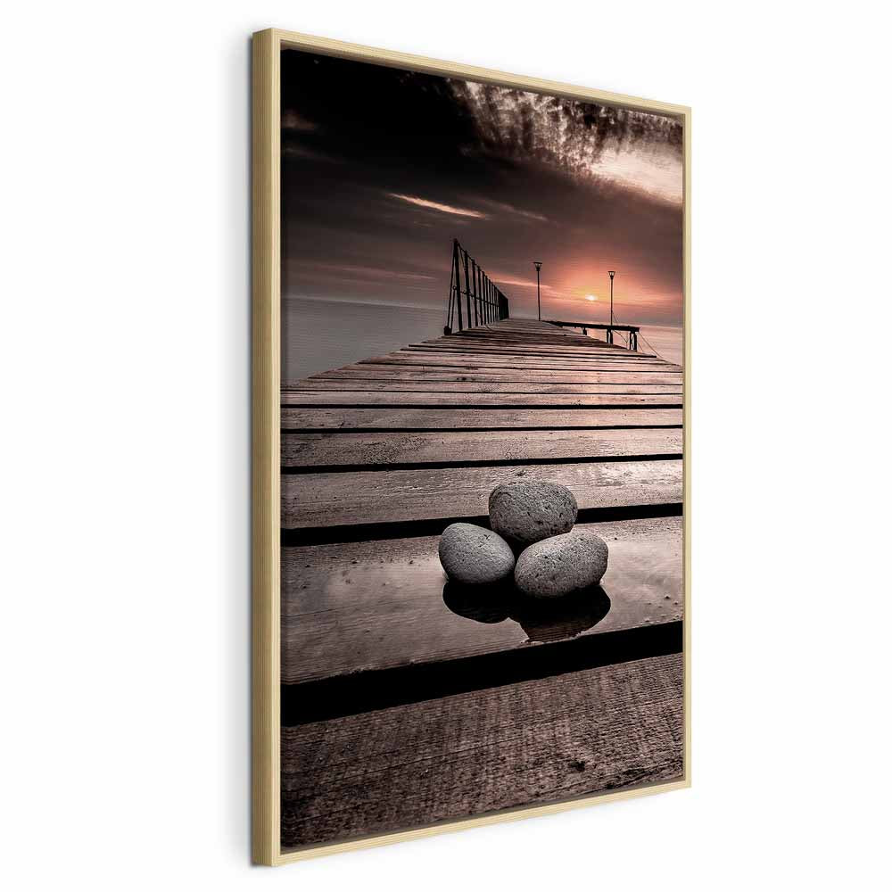 September Sunset Sea Landscape Canvas Print