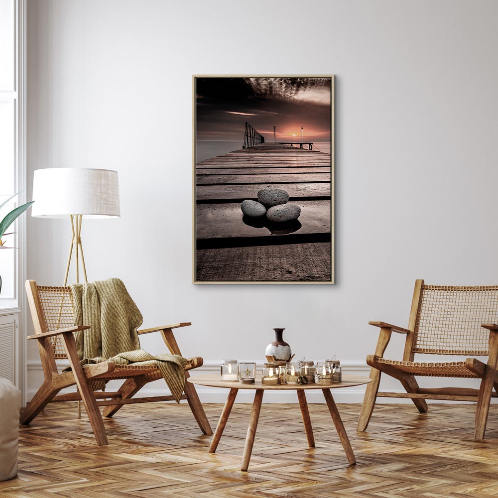 September Sunset Sea Landscape Canvas Print