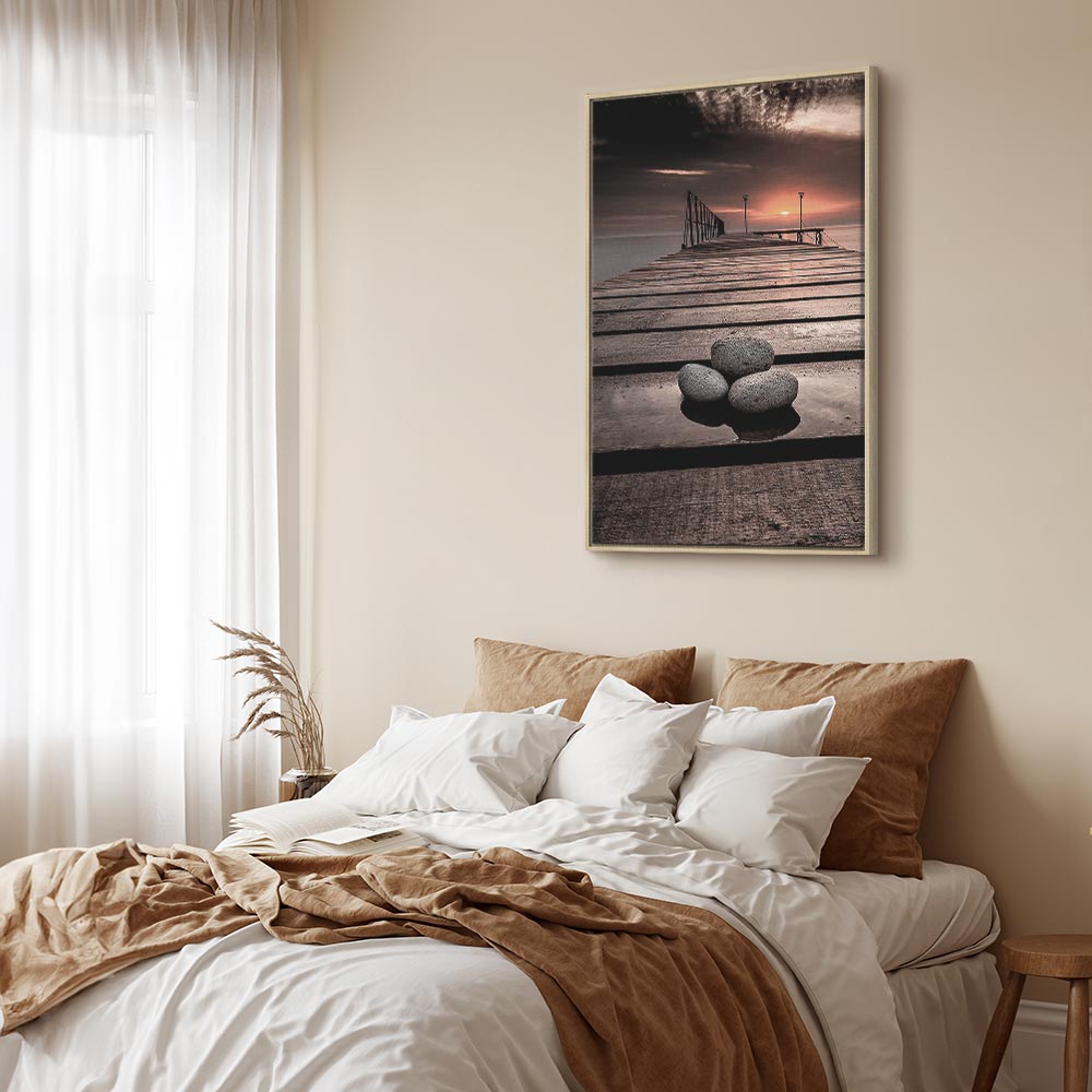 September Sunset Sea Landscape Canvas Print