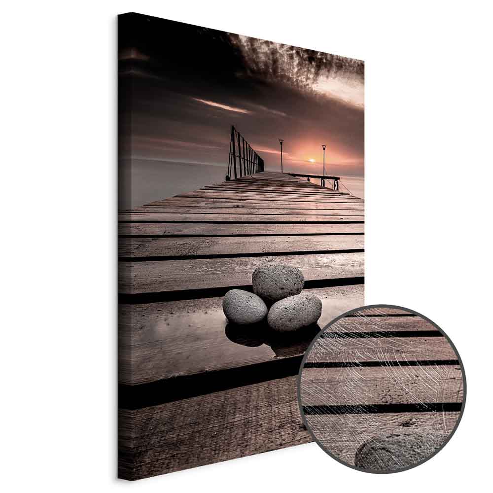 September Sunset Sea Landscape Canvas Print