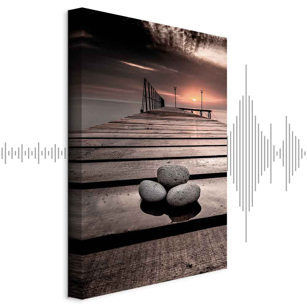 September Sunset Sea Landscape Canvas Print