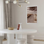 Sepia Dune Sea Landscape Poster