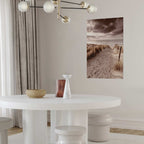 Sepia Dune Sea Landscape Poster