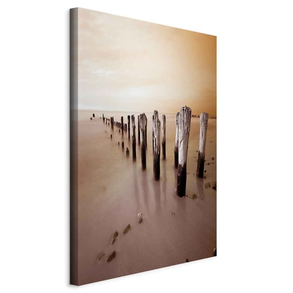 Autumn Coastal Outflow Landscape Canvas Print
