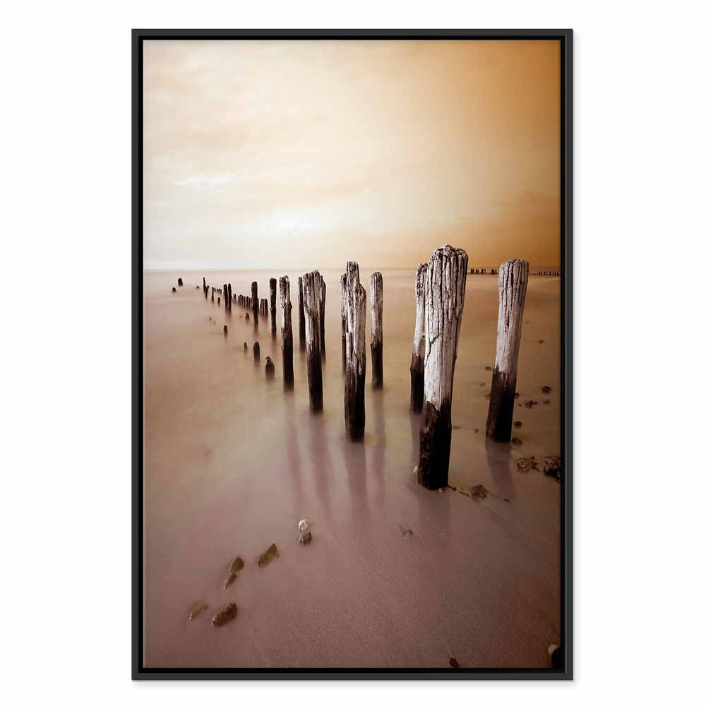 Autumn Coastal Outflow Landscape Canvas Print